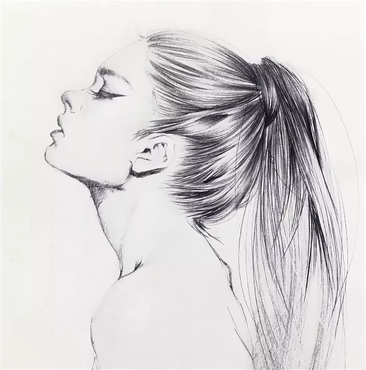 Рисунок девушки карандашом