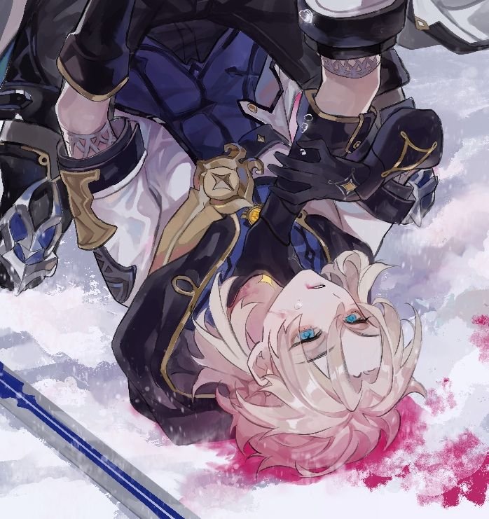 Сплеш арт альбедо геншин