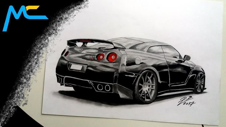Nissan GTR r35 рисунок