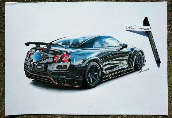 Nissan Skyline GTR 35 карандаш