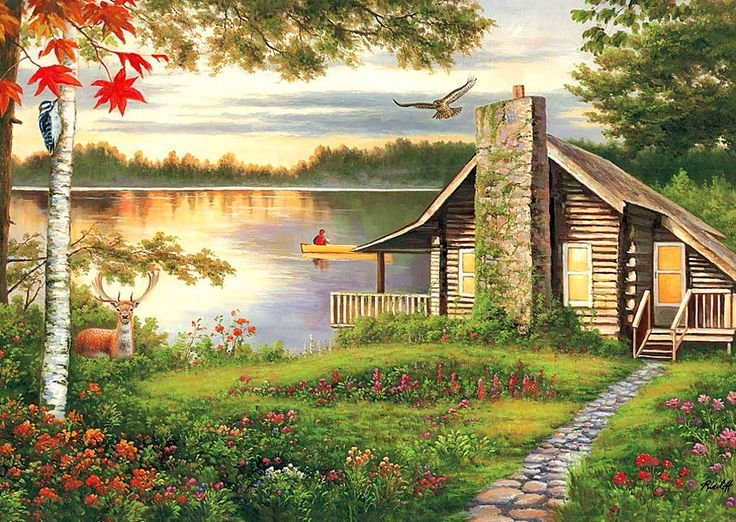 Картины с домиками