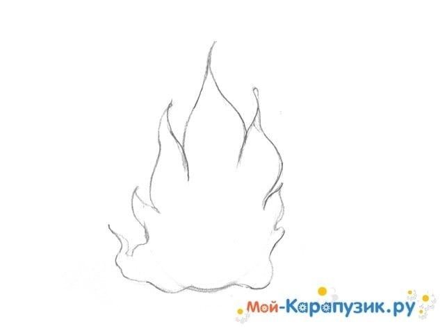Рисуем огонь поэтапно