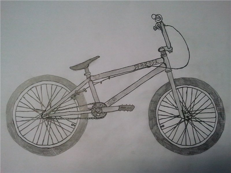 BMX рисунок карандашом