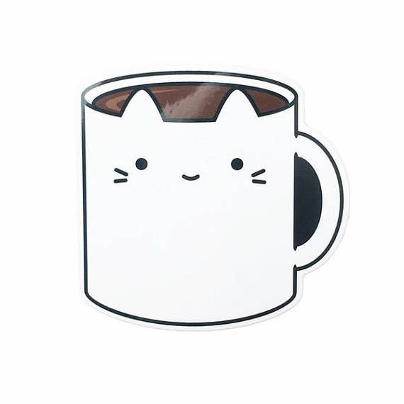 Кавайные котики в чашках