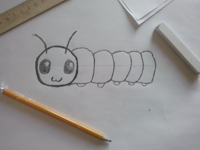 Рисование гусеница