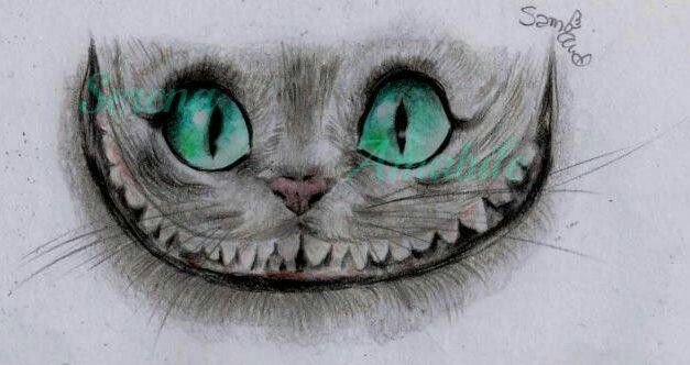 Чеширский кот нарисовать