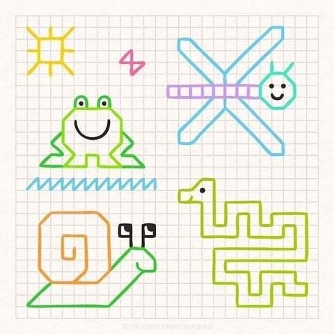 Рисунки по клеточкам для детей