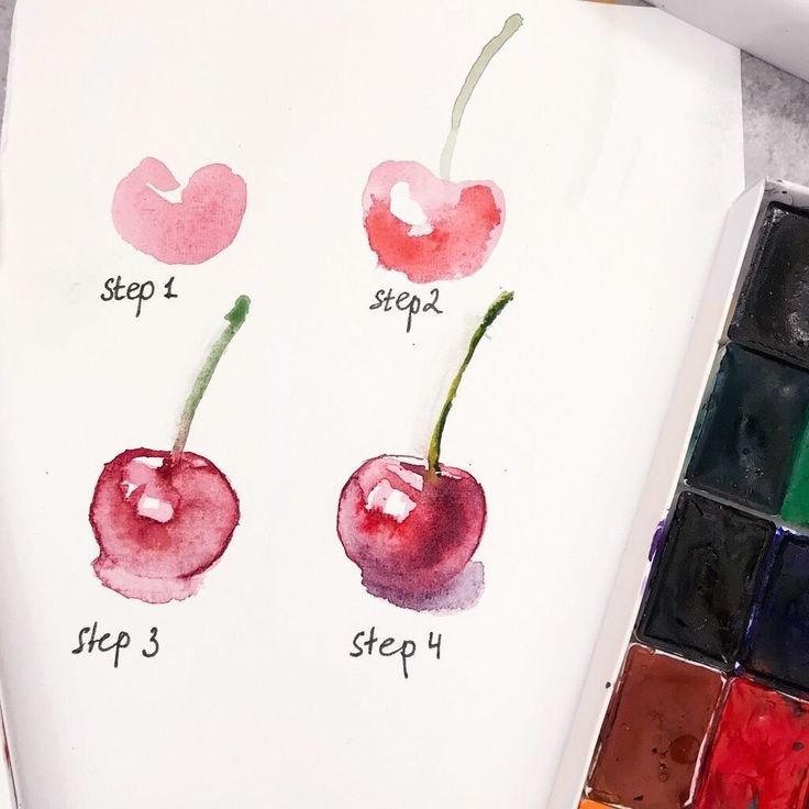 Рисование акварельными красками