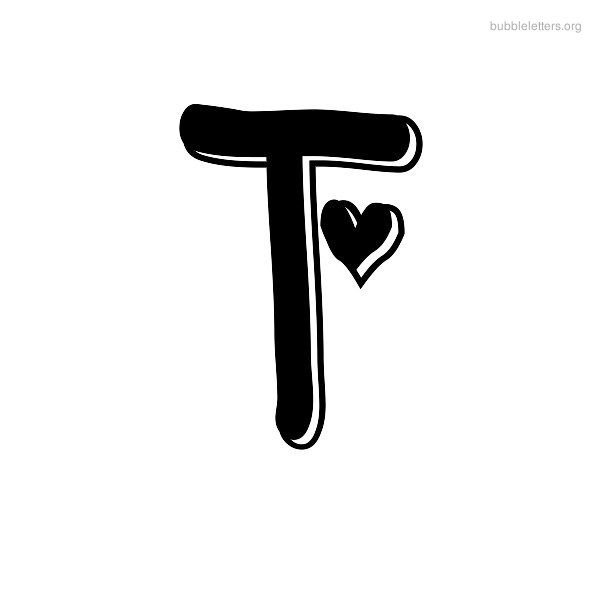 Красивая буква t