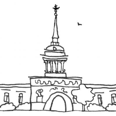 Петропавловская крепость в Санкт-Петербурге раскраска для детей