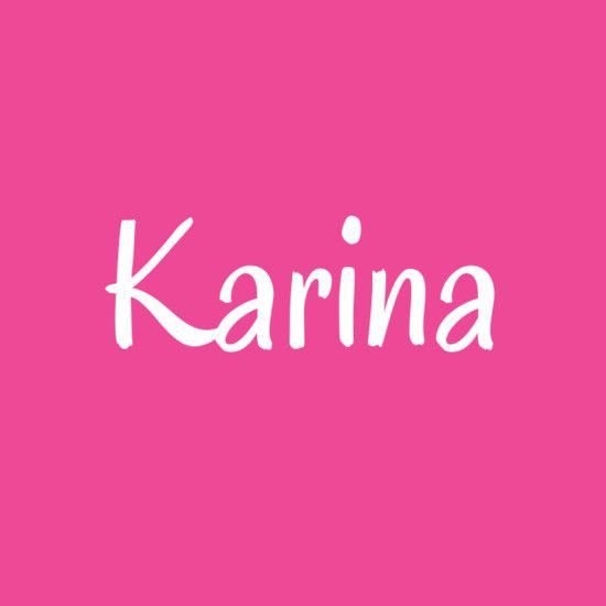 Карина надпись