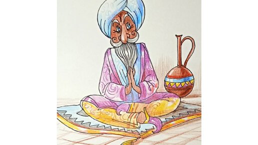 Старик Хоттабыч рисунок
