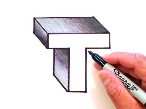 Буква т 3д карандашом