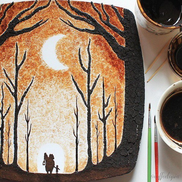 Кофейная бумага для рисования