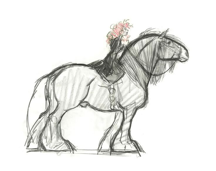 Лошадь рисунок карандашом