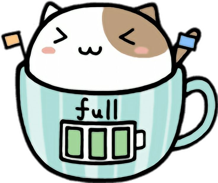 Кавайные котики в чашках