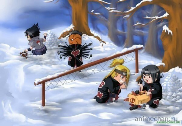 Наруто зима Акацуки