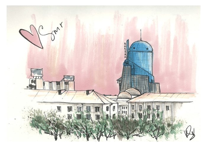 Рисование вокзала Самара