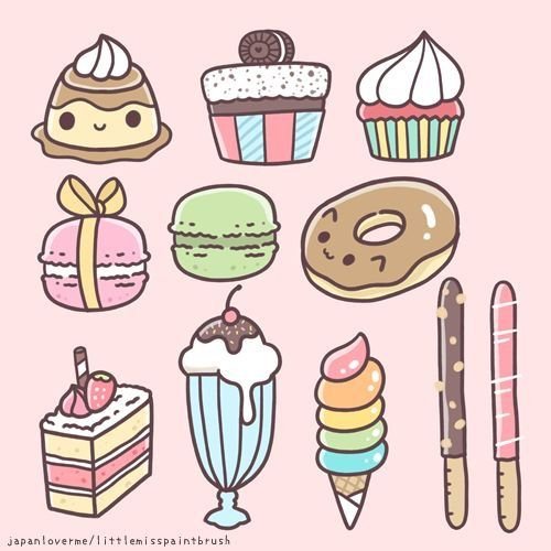Рисунки для срисовки еда легкие