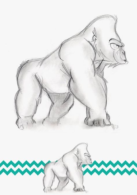 Нарисовать гориллу