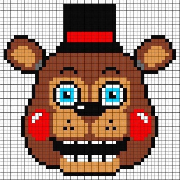 Рисунки по клеткам ФНАФ