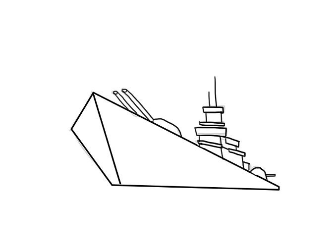 Рисование военный корабль