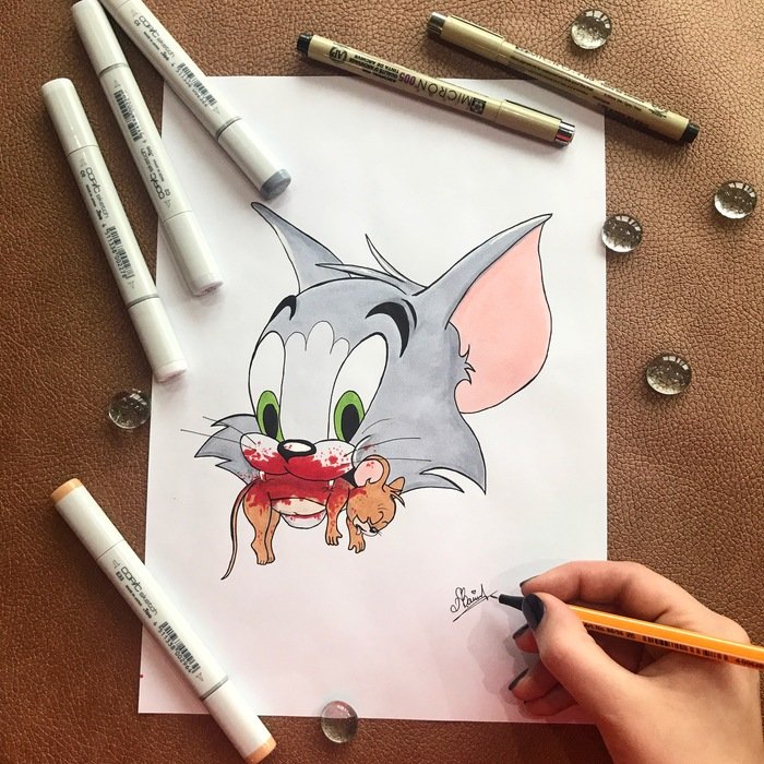 Рисунки маркерами