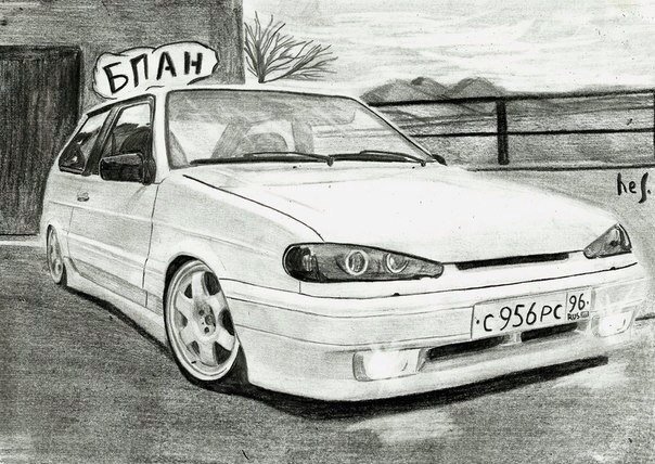 ВАЗ 2114 рисунок