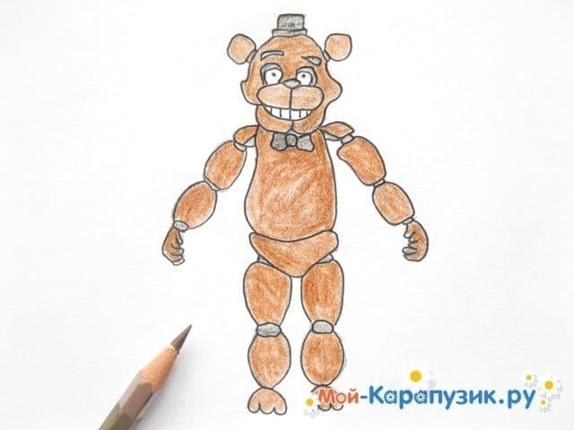 Мишка Фредди нарисовать