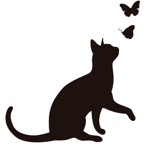 Силуэты кошек на стену