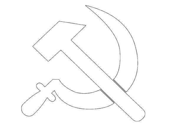 Трафарет серпа и молота