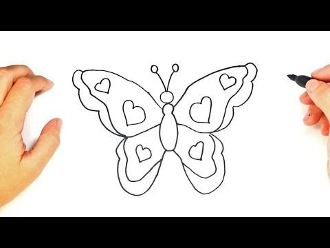 Поэтапное рисование бабочки