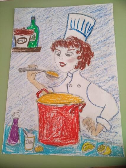 Детские рисунки повара