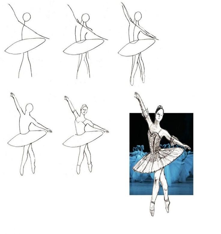 Балерина рисунок