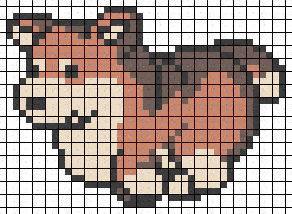 Рисование по клеточкам собака