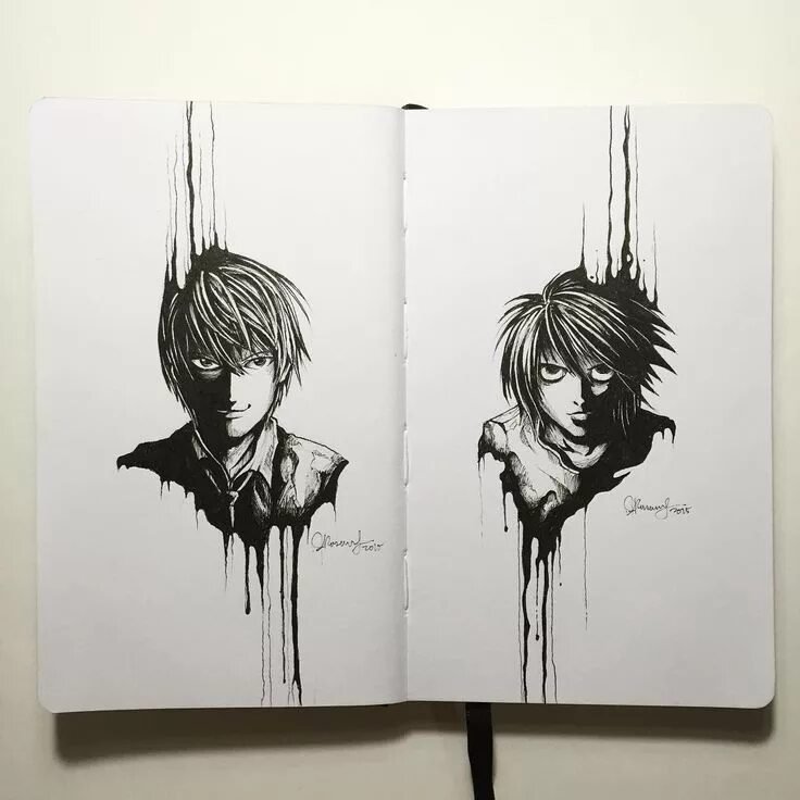 Тетрадь смерти скетчи рюк л