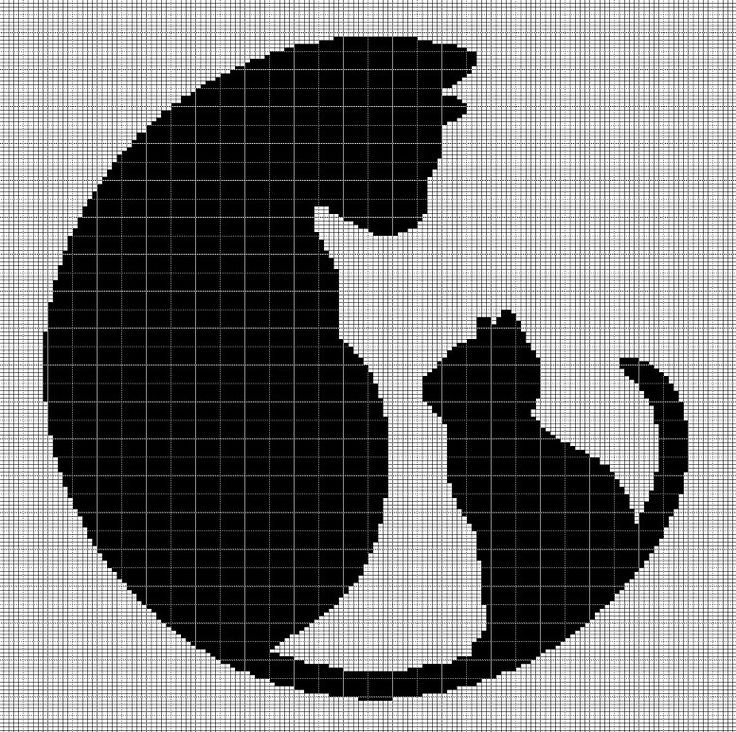 Кошка силуэт для вырезания