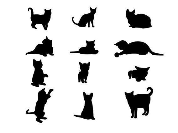 Силуэты котов