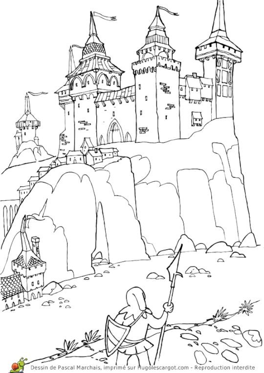 Раскраска замок