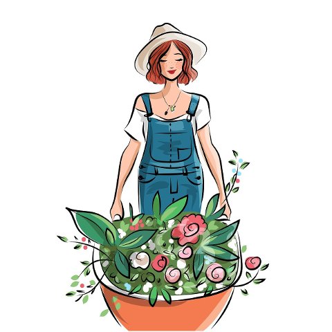 Садовница рисунок