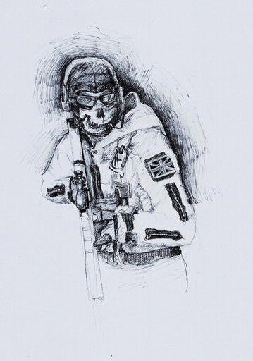 Гоуст Call of Duty рисунок