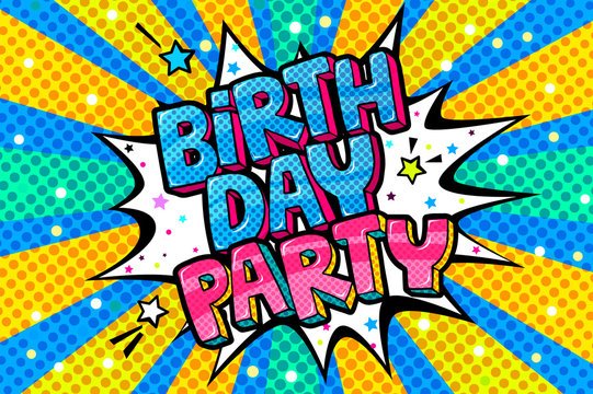 Happy Birthday в стиле поп арт