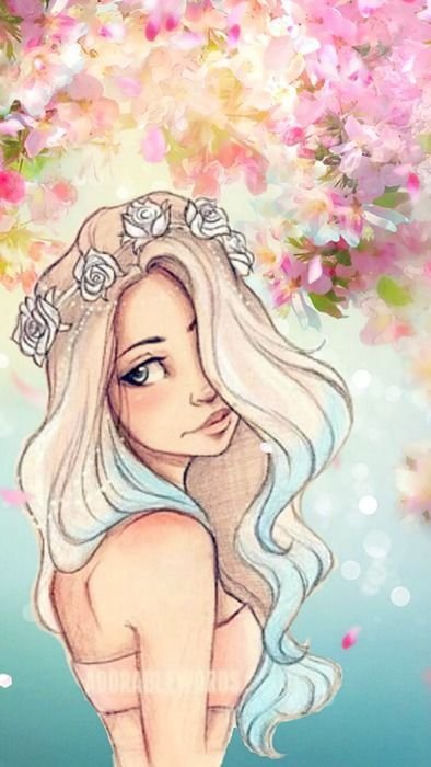 Красивые нарисованные девушки