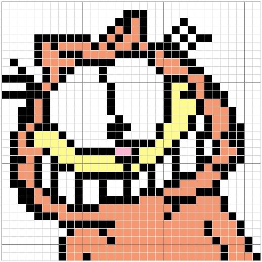 Garfield Pixel Art