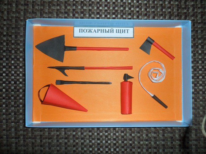 Детский пожарный щит для детского сада