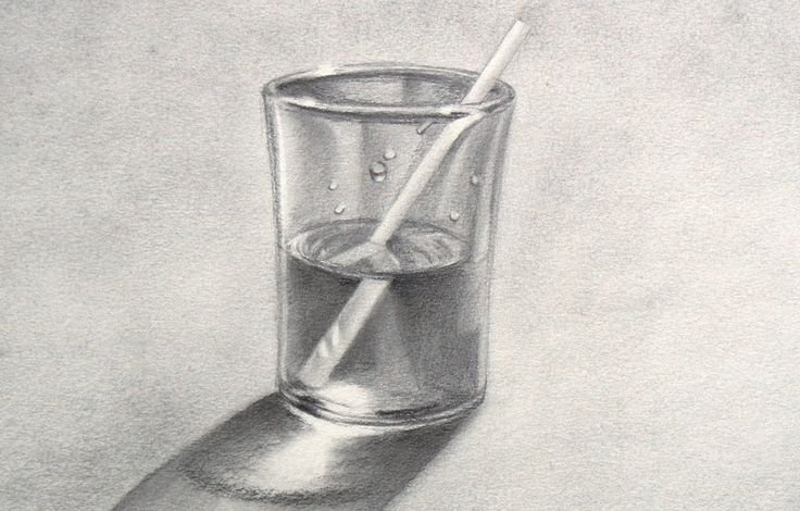 Стакан воды рисунок