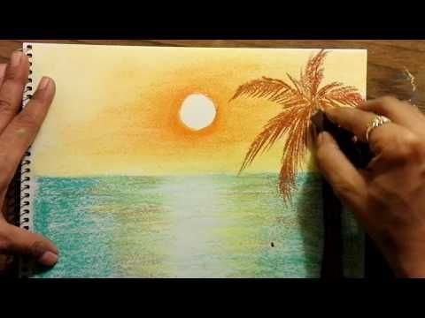 Рисование мелками на бумаге
