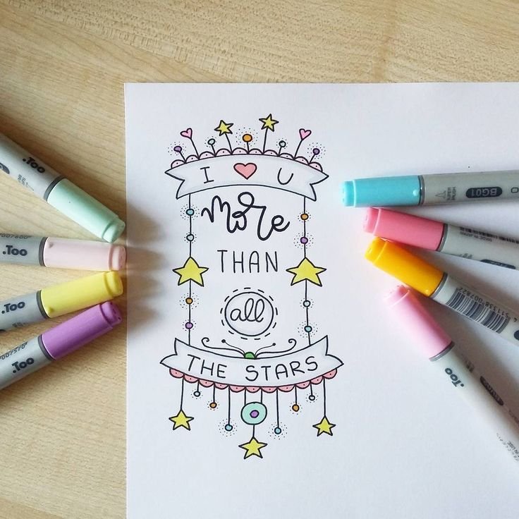 Рисунки для срисовки фломастерами
