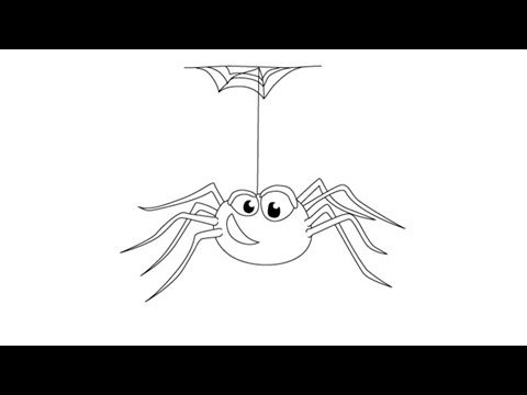 Паучок раскраска для детей