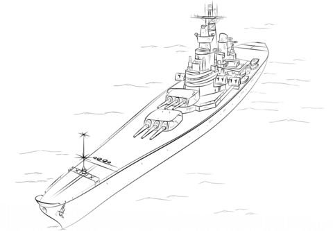 Военный корабль рисунок